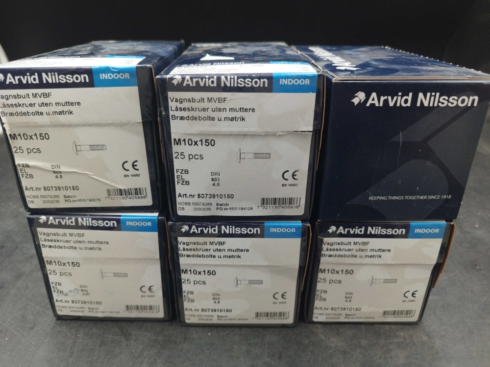 1508185-2 Carriage bolt M10x150 6 boxes - Arvid Nilsson