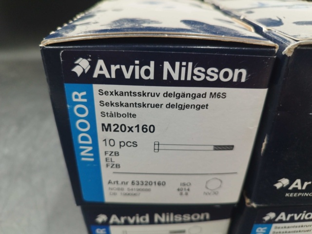 1508188-3 Sexkantskruv M20x160 4 st lådor - Arvid Nilsson