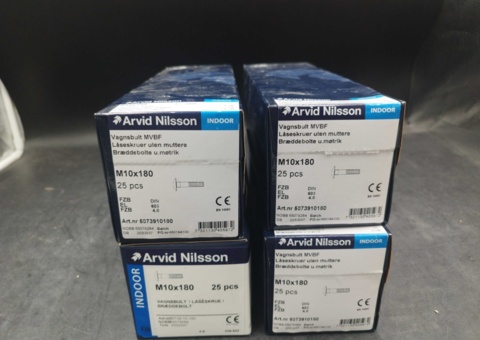 Vagnsbult M10x180 4 st lådor - Arvid Nilsson
