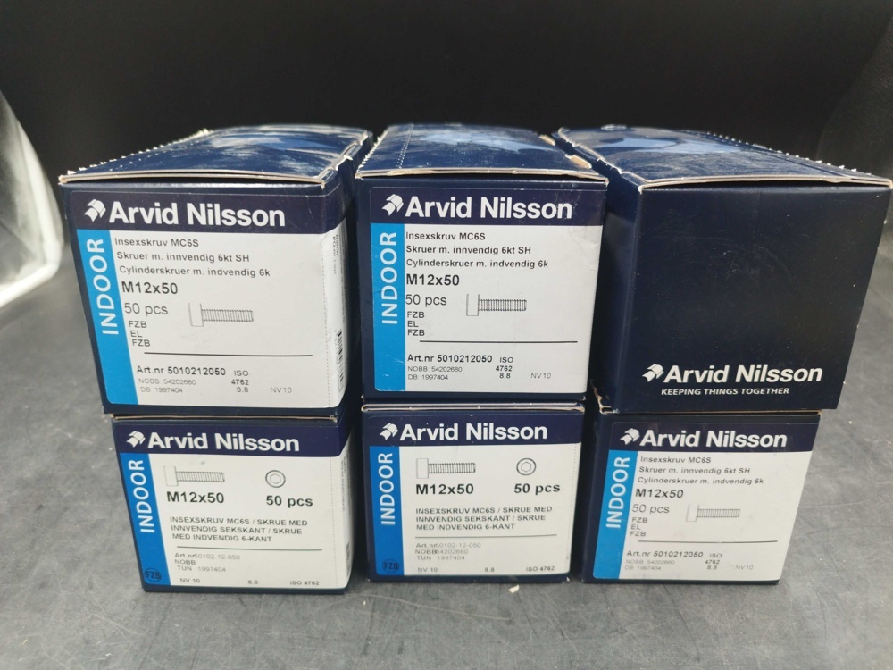 1508233-2 Insexskruv M12x50 6 st lådor - Arvid Nilsson