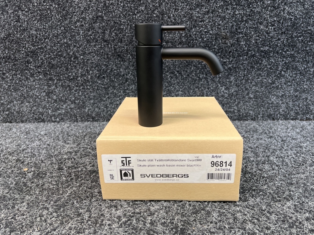 1507105-2 Sink mixer Svedbergs Skule smooth, black matt