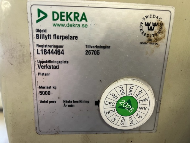 1508375-23 4 pillar lift 5000kg OMCN 403/LS 2009