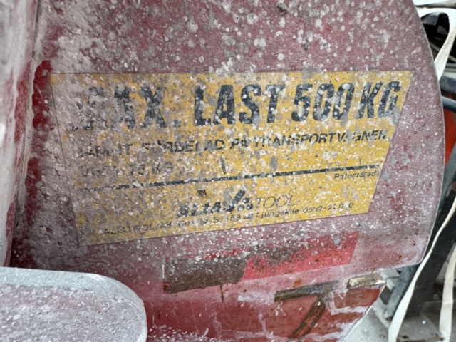 1405693-7 Gipsvagn / skivvagn – max last 500 kg