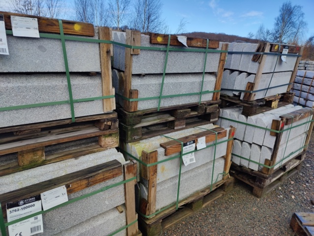 1094864-1 Granite curb stone RFF4 Straight Porto Gray 1100x100x300 mm approx. 77 m