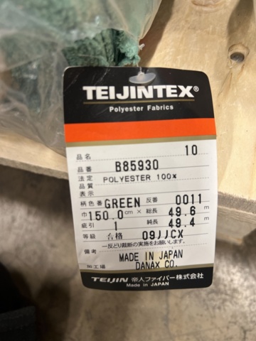 1509449-4 Polyestertyg Teijintex, grönt 150 cm x 49 m