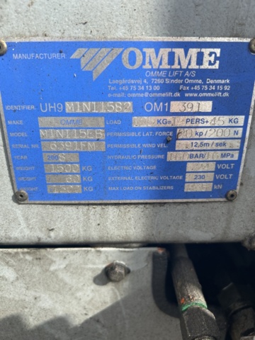 1427759-16 Skylift - OMME MINI 15EB - 2008