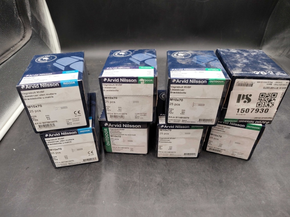 1507930-1 Carriage bolt M10x70 8 boxes - Arvid Nilsson