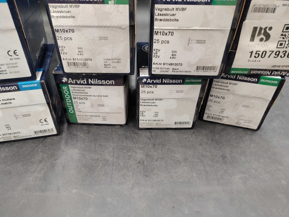 1507930-2 Carriage bolt M10x70 8 boxes - Arvid Nilsson