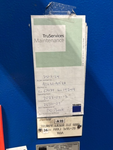 1475185-37 Laserskäranläggning - TRUMPF TruMatic L 3050 -2006
