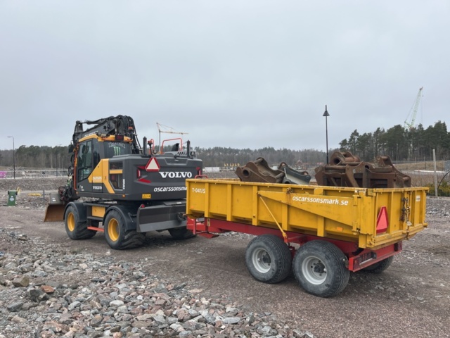 1277286-10 Hjulgrävare med vagn, tiltrotator och redskap - Volvo EW160E -2020