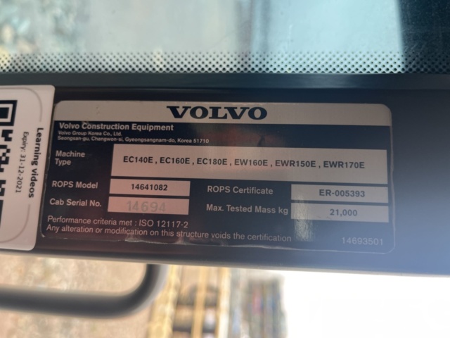 1277286-41 Hjulgrävare med vagn, tiltrotator och redskap - Volvo EW160E -2020