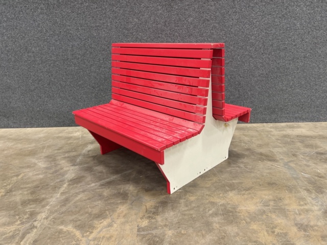 1510435-1 Double-sided wooden park bench