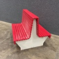 1510435-2 Double-sided wooden park bench