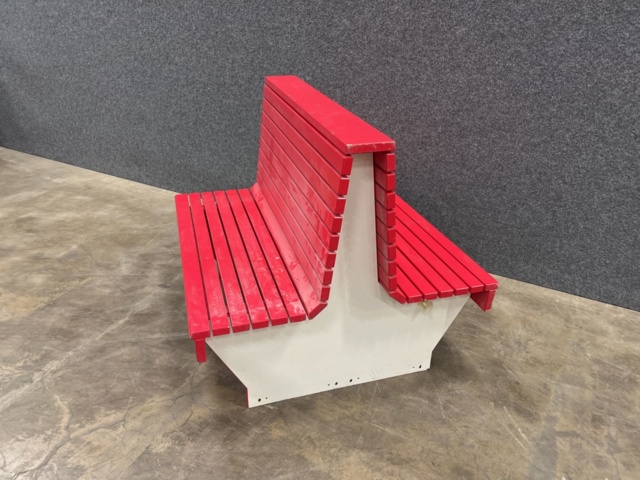 1510435-2 Double-sided wooden park bench