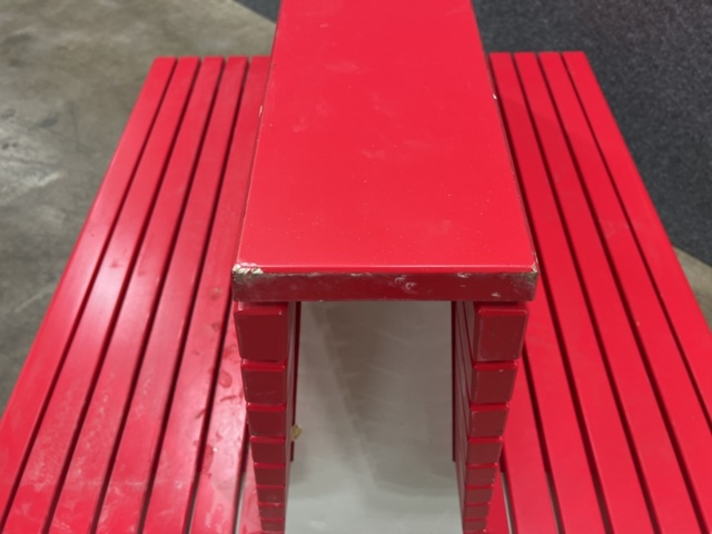 1510435-3 Double-sided wooden park bench