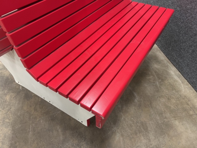 1510435-4 Double-sided wooden park bench