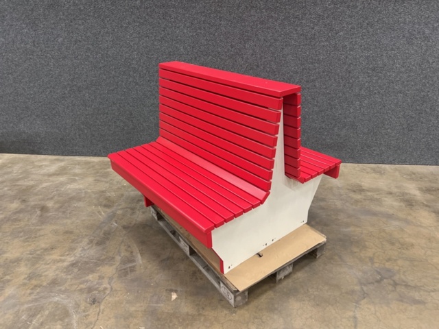 1510443-2 Double-sided wooden park bench