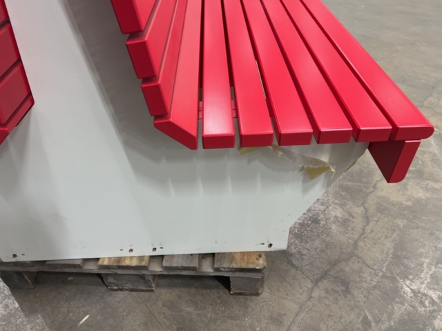 1510443-6 Double-sided wooden park bench