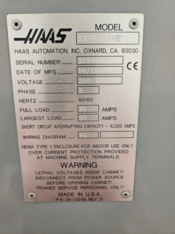 1510644-13 CNC-svarv HAAS ST-20-SSHE -2010