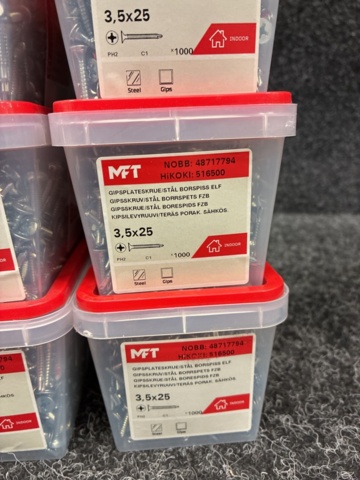 1511614-5 7 pcs Packs Drywall Screw, MFT