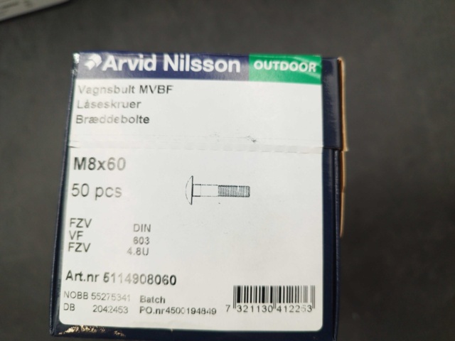 1511639-2 Vagnsbult - Arvid Nilsson, M8x60, FZV