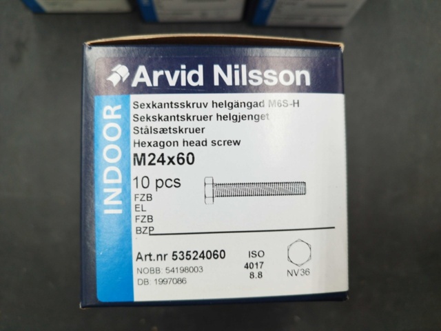 1511657-2 Sexkantsskruv, 60 st - Arvid Nilsson, M24x60, ISO 4017