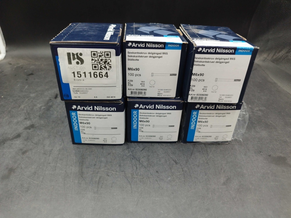 1511664-1 Hexagon screw - 600 pcs, Arvid Nilsson, M6x90