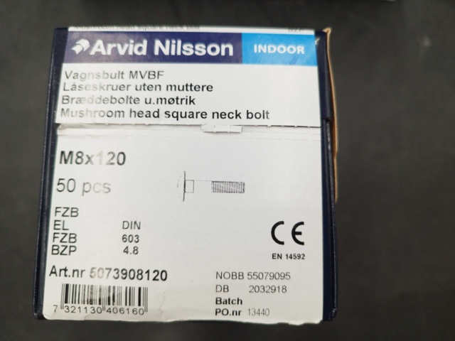 1511691-2 Vagnsbult - 300 st, Arvid Nilsson, M8x120