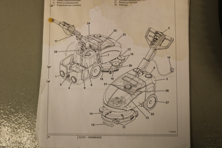 1416862-16 Skurmaskin Nilfisk SC351 (Reparationsobjekt)