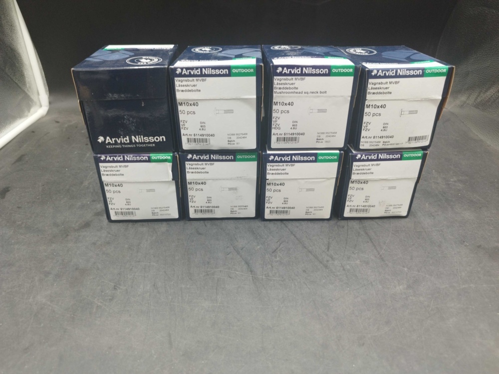 1511718-1 Carriage bolt - 400 pcs, Arvid Nilsson, M10x40