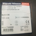 1511724-2 Träskruv - 1200 st, Arvid Nilsson, 5x60/36, syrafast A4