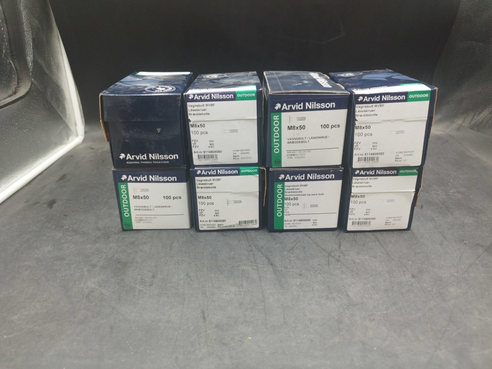 1511739-1 Carriage bolts - 800 pcs, Arvid Nilsson, M8x50