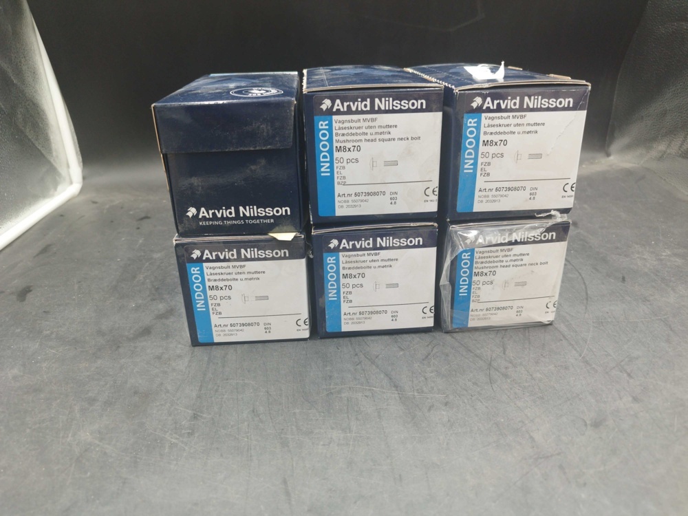 1511741-1 Carriage bolt - 300 pcs, Arvid Nilsson, M8x70