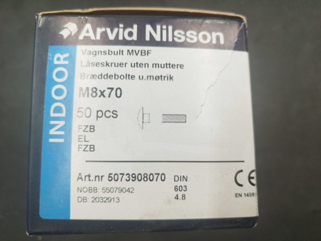 1511742-2 Vagnsbult - 300 st, Arvid Nilsson, M8x70