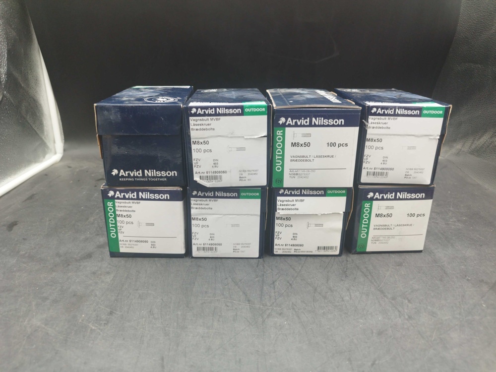 1511758-1 Carriage bolt - 800 pcs, Arvid Nilsson, M8x50