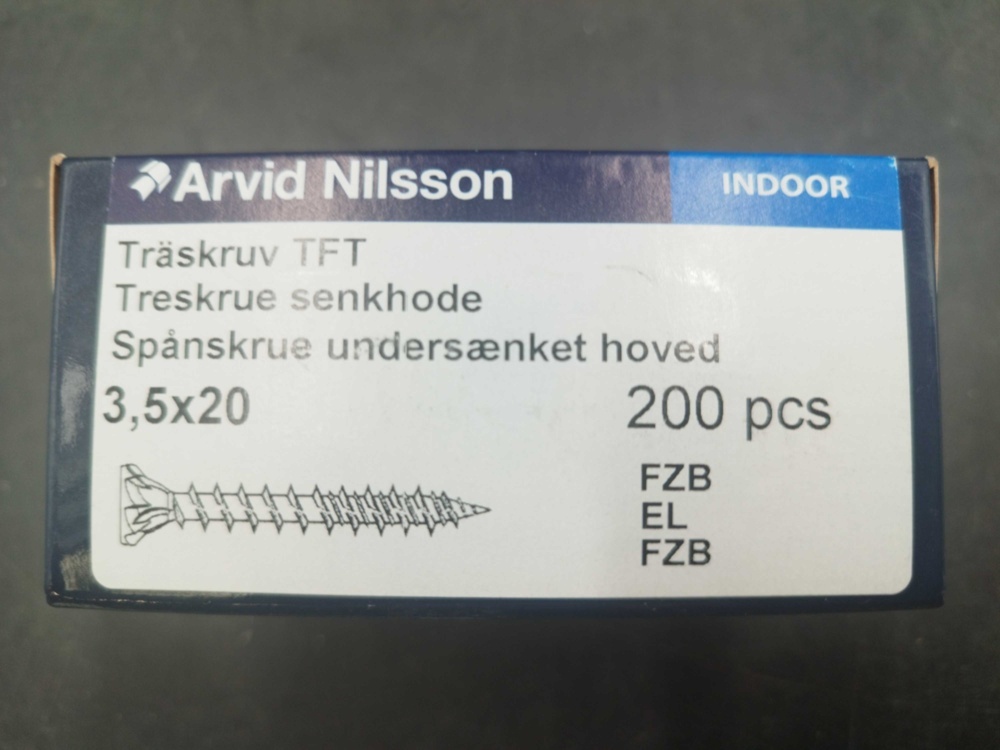 1511769-2 Wood screws - 3200 pcs, Arvid Nilsson, 3.5x20 mm, TX10