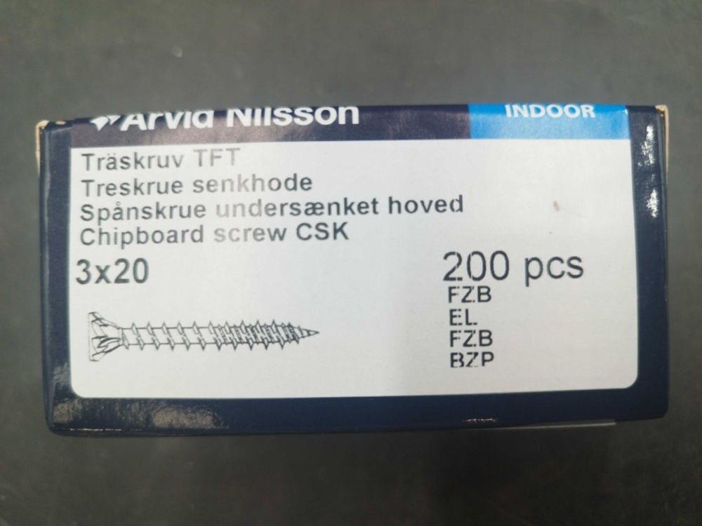 1511775-2 Wood screws - 3200 pcs, Arvid Nilsson, 3x20 mm, TX10