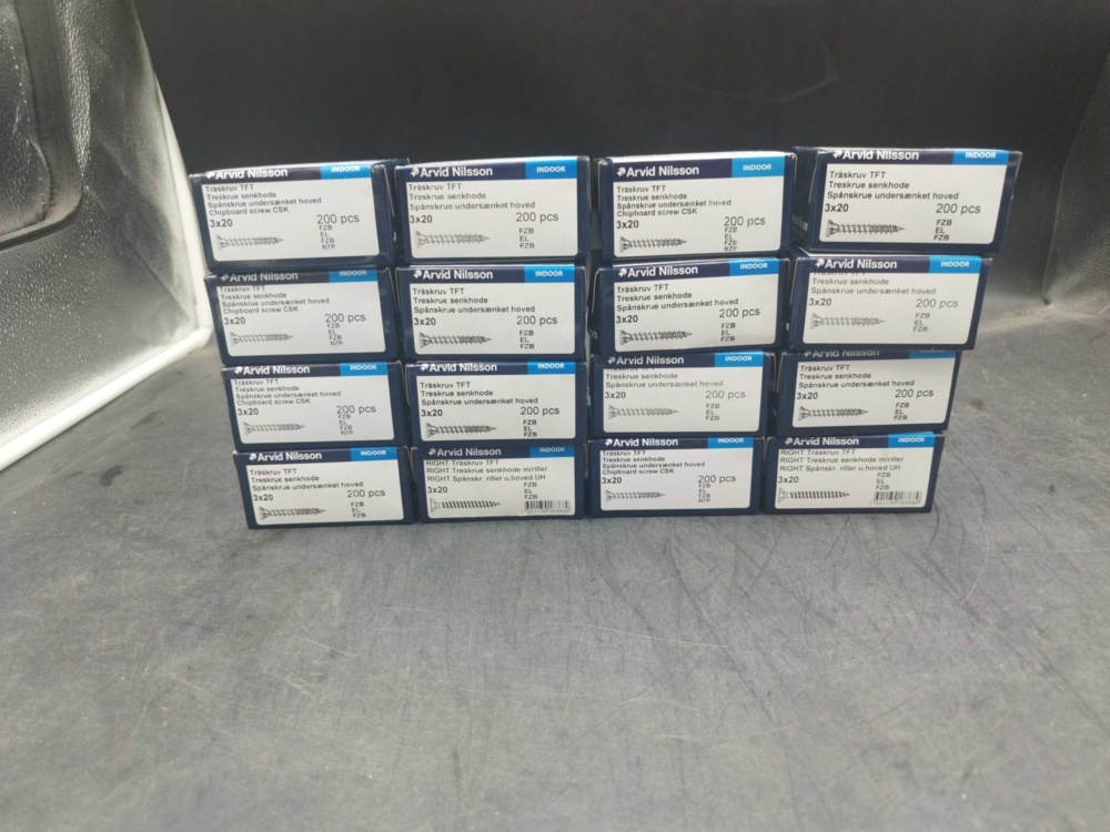 1511775-1 Wood screws - 3200 pcs, Arvid Nilsson, 3x20 mm, TX10