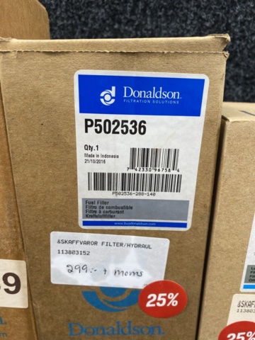 1512802-18 Larger range of filters from Donaldson, among others