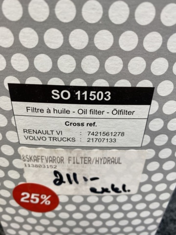 1512802-23 Larger range of filters from Donaldson, among others