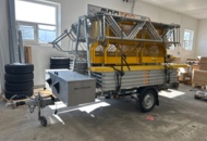 1497661 Scaffolding trailer with scaffolding