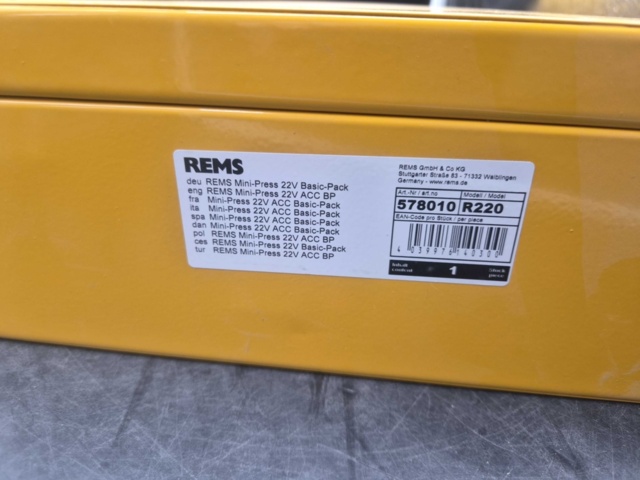 1513184-4 Pressmaskin - REMS, Mini-Press 22V ACC i plåtlåda (578010 R220)