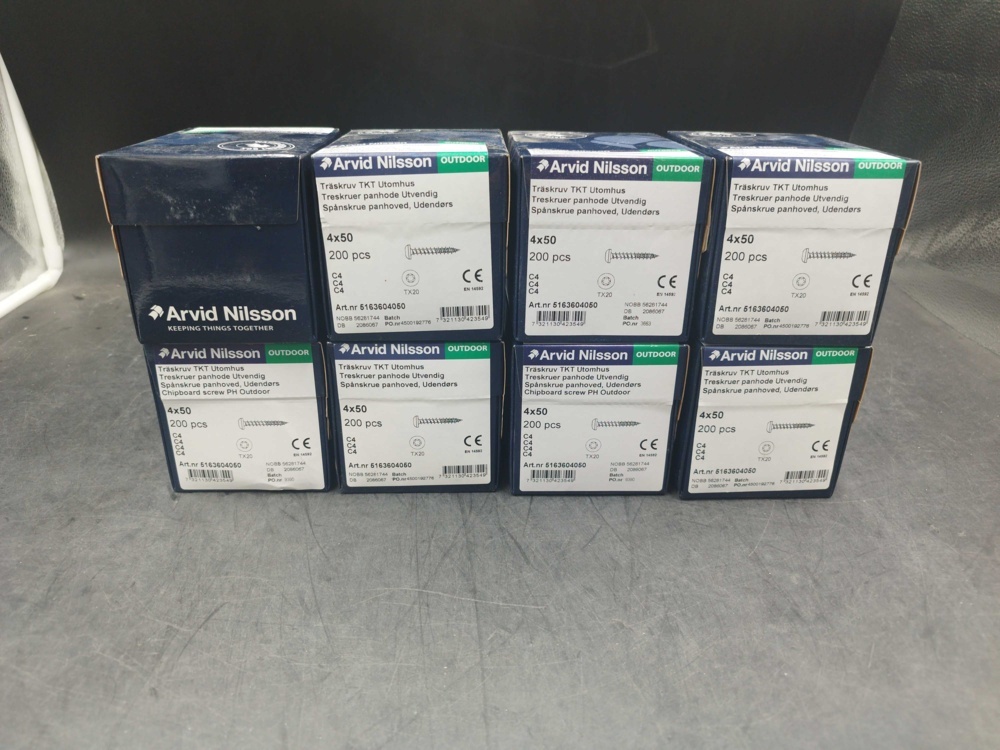 1512913-1 Wood screw, 1,200 pcs - Arvid Nilsson, 4x50 mm, C4
