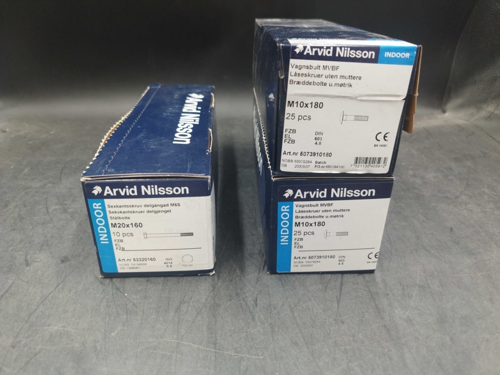 1512934-1 Coach bolt and hexagon head screw - Arvid Nilsson, zinc plated