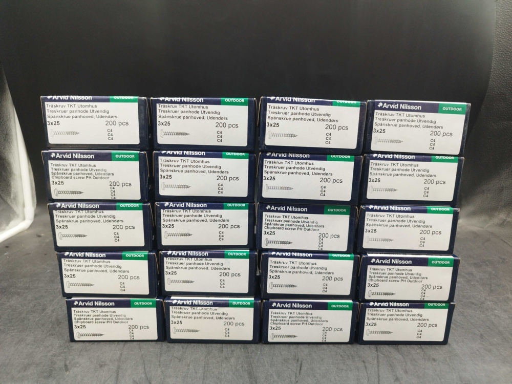 1512938-1 Wood screw, 4,000 pcs - Arvid Nilsson, 3x25 mm, C4
