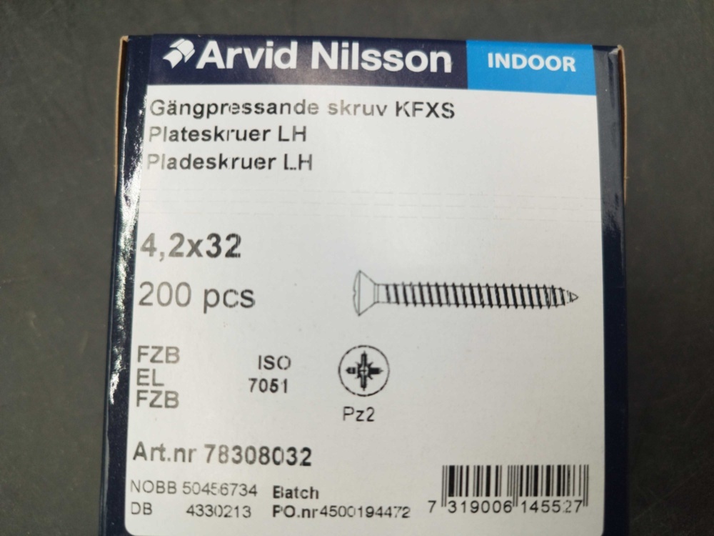 1512951-2 Thread-forming screw and wood screw - Arvid Nilsson, RIGH XL