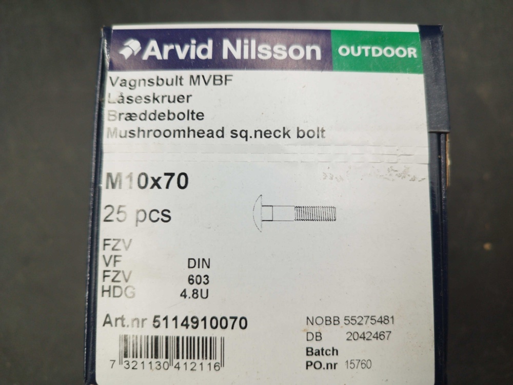 1512964-2 Vagnsbult och fransk träskruv - Arvid Nilsson, FZV