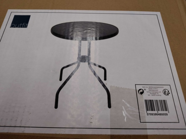 1508398-4 Cafebord, 2 st – Schou, Ø60 cm, svart