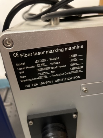1421792-8 Lasermaskin FST 30D 30 watt - märkmaskin samt kort