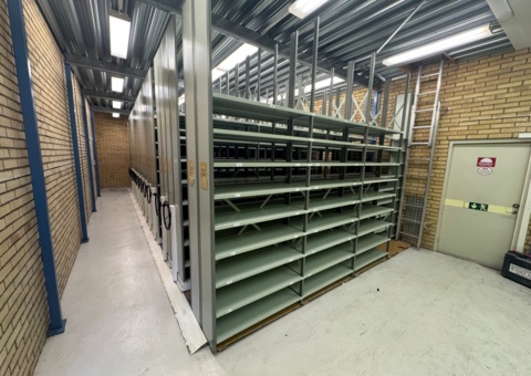 Bild som representerar auktionen - Avyttring rullager / arkivhyllsystem med vev